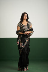 Kayla Saree Set - Black RTS