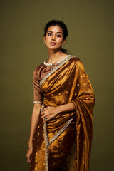 Kripa saree set - Chocolate Brown