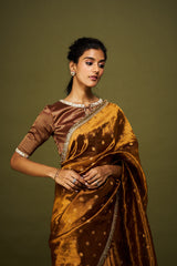 Kripa saree set - Chocolate Brown