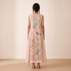 Sofia Organza Dress- Peach