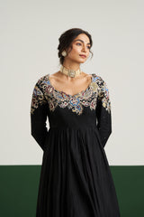 Mahira amethyst Anarkali- Black