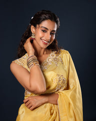 Sloka Embroidery Saree and Blouse Set