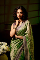 Vasanta Embroidery Saree and Blouse Set