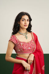 Naina Saree Set- Red