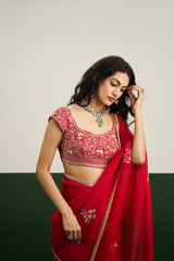 Naina Saree Set- Red