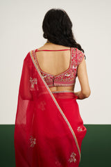 Naina Saree Set- Red