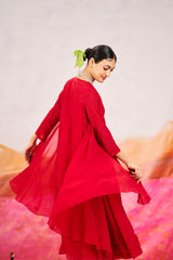 Nora Dress With Jacket - Red