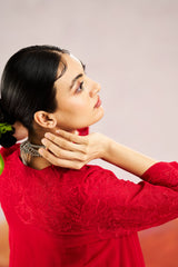 Nora Dress With Jacket - Red