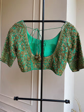 DS-Parakeet Green Embroidered Blouse
