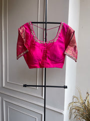 Pink Pattu Blouse