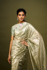 Prachi saree set - Mint green