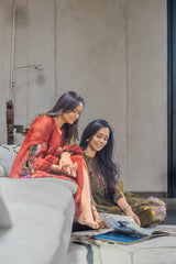 Elio Two-layer dress – Red