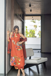 Sawy Kurtha set with dupatta – Red