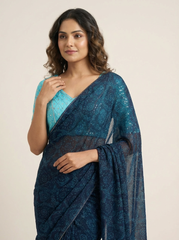Vania Saree Set- Blue