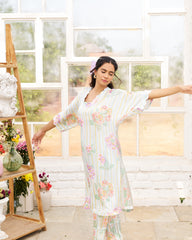 Clea kurta set - Blue RTS