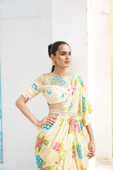 Freya drape saree - yellow