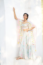 Mirna Palazzo set with cape