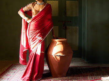 Varna saree and blouse - maroon