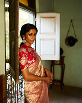 Ruhira Rawsilk Blouse - Red