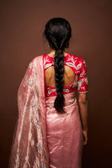 Ruhira Rawsilk Blouse - Red
