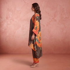 Takshi Kurtha Set- Charcoal Brown
