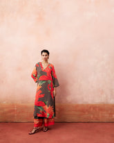 Sisna Kurtha Set- Charcoal Brown