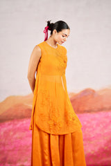 Stella Jumpsuit With Cape - Orange