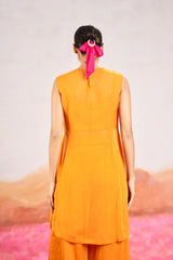 Stella Jumpsuit With Cape - Orange