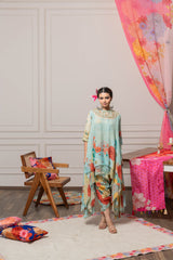 Dhiti Asymmetrical Top and Pant Set - Green