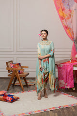 Dhiti Asymmetrical Top and Pant Set - Green