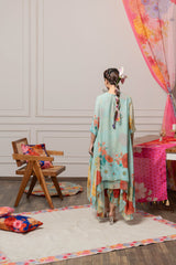 Dhiti Asymmetrical Top and Pant Set - Green