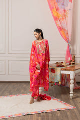 Rini Kaftan Set - Red