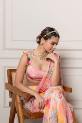 Manya drape saree with blouse - Pink