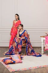 Ridhi Drape Saree with Blouse - Red