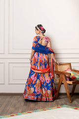 Lipi predraped lehenga set - Blue