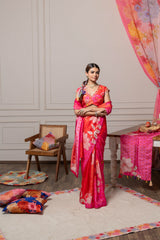 Vibha Saree with Blouse - Red