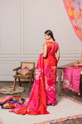 Vibha Saree with Blouse - Red