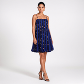 Olga short dress - Navy Blue