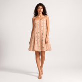 Olga short dress - Peach