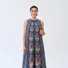 Stella layered Dress- Blue