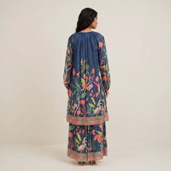 Olivia Kurtha Set- Blue
