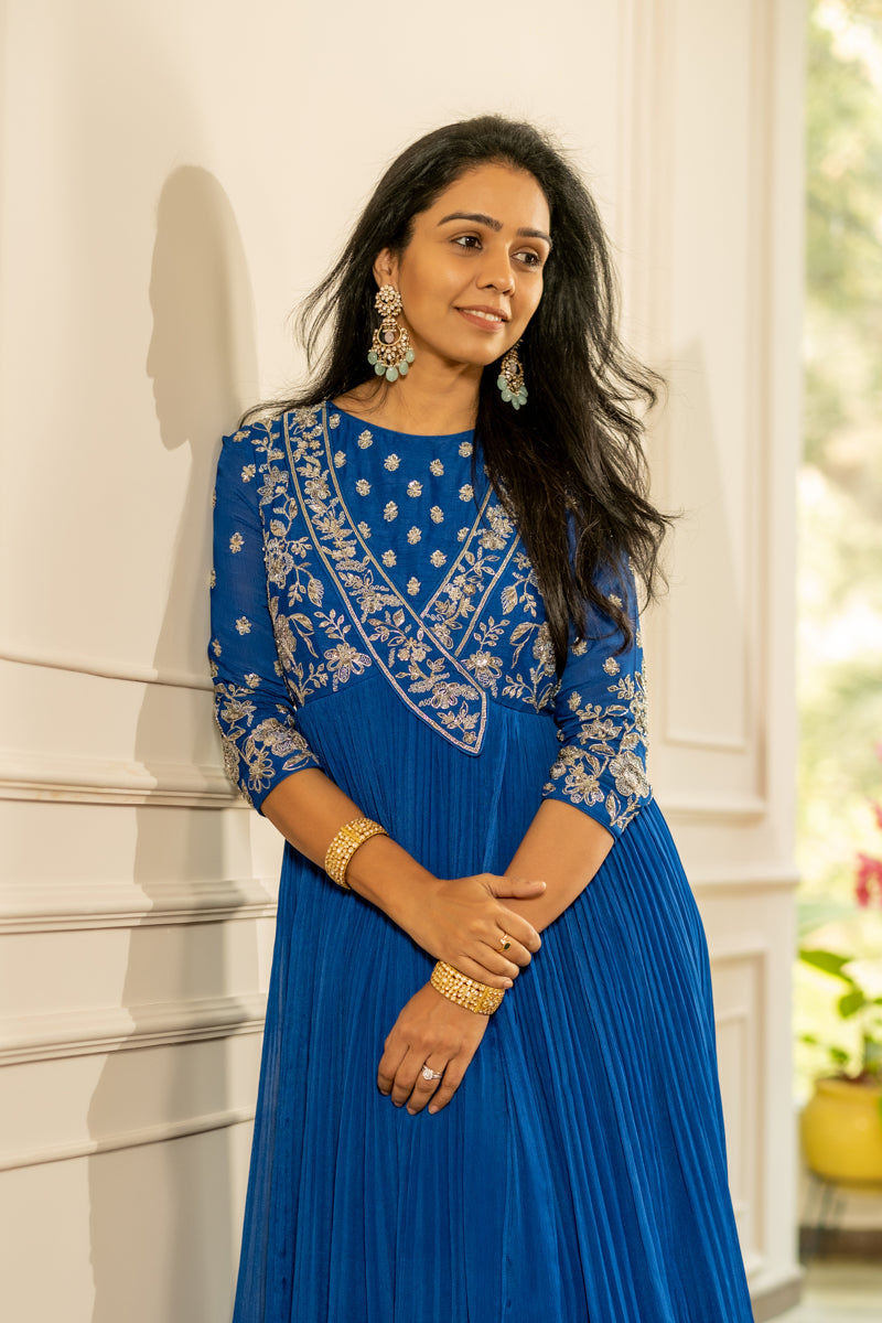 Charusheela Dress - Dark Sapphire Issa Studio Charusheela Dress - Dark Sapphire Issa Studio