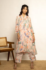 Adya Kurta Set - Peach