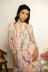 Adya Kurta Set - Peach