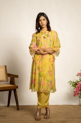 Hasina Kurta Set- Yellow