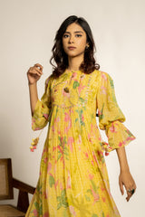 Hasina Kurta Set- Yellow