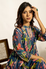 Adya Kurta Set- Navy Blue RTS