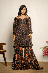 Soha Sharara Set - Black