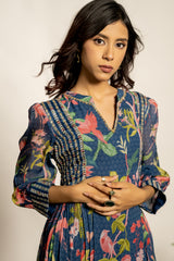 Aashna Kurta Set- Navy Blue