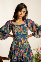 Fira Sharara Set - Navy Blue